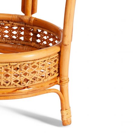 Комплект "PELANGI"  02/15 ( стол со стеклом + 4 кресла ) [без подушек] ротанг, кресло 65х65х77см, стол диаметр 64х61см, Honey (мед)