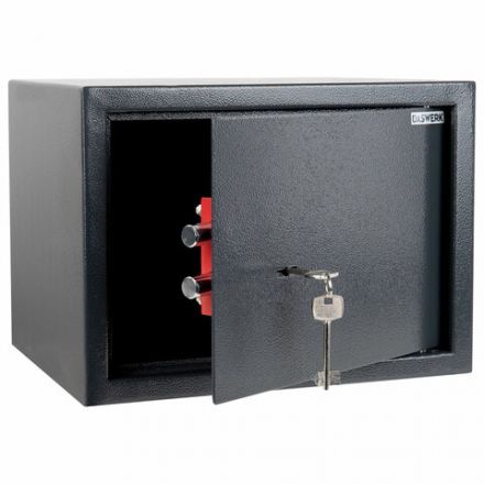 Сейф мебельный DASWERK (ДАСВЕРК) SC-250KL (250х350х250 мм), ключевой замок, графит, 291342