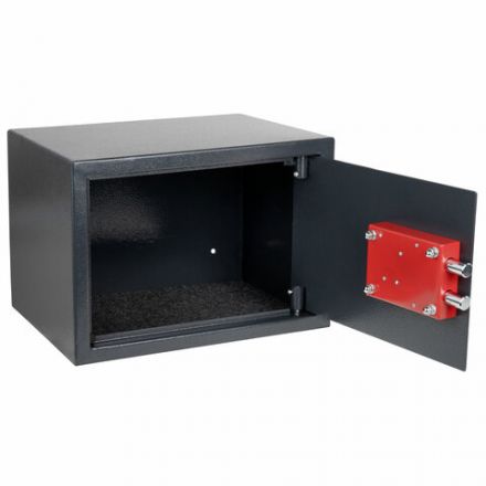 Сейф мебельный DASWERK (ДАСВЕРК) SC-250KL (250х350х250 мм), ключевой замок, графит, 291342