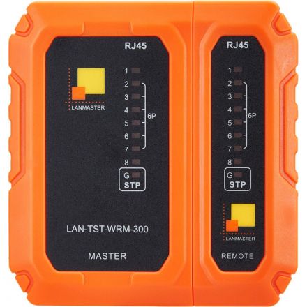 Тестер витой пары LANMASTER LAN-TST-WRM-300 с индикаторами