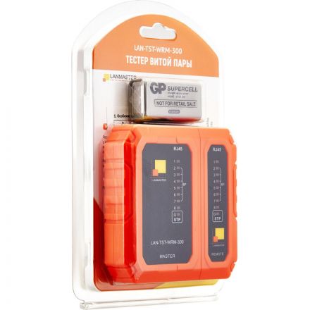 Тестер витой пары LANMASTER LAN-TST-WRM-300 с индикаторами