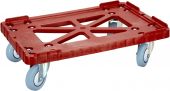 Тележка 600х400 серые резиновые колеса, Россия  красный