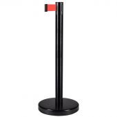 Столбик ограждения TEH_BSLN-37635 черн стойка с вытяж.лентой L-5 м красный