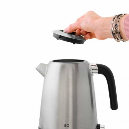 Чайник BQ (БИ-КЬЮ) KT1724SW, 1,7 л, 2200 Вт, закрытый нагревательный элемент, ТЕРМОРЕГУЛЯТОР, стальной, 86189269