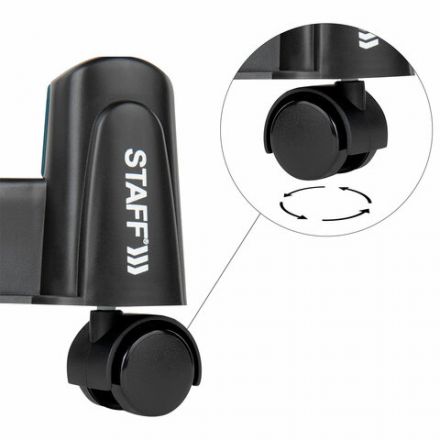 Подставка передвижная универсальная раздвижная до 25 см (для системного блока), STAFF, 513811