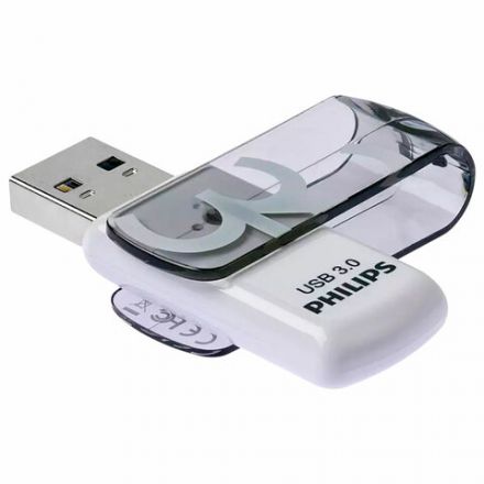Флеш-диск 32 GB PHILIPS VIVID, разъем USB 3.0, черный, FM32FD00B/97