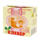Сливки Клевер БЗМЖ 10%, 500г