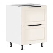 Шкаф напольный с ящиками MOB 6082.1C Бежевая эмаль/Белый 600х560х820 SICILIA