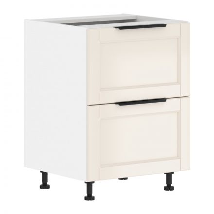 Шкаф напольный с ящиками MOB 6082.1C Бежевая эмаль/Белый 600х560х820 SICILIA