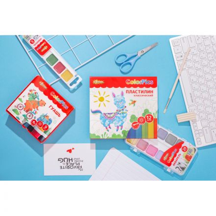 Пластилин №1 School ColorPics набор 12цв 240г, со стеком