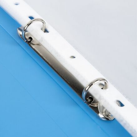 Папка для портфолио школьника/дошкольника, А4, 2 кольца, 10 файлов, пластик синий, ЮНЛАНДИЯ, 115236