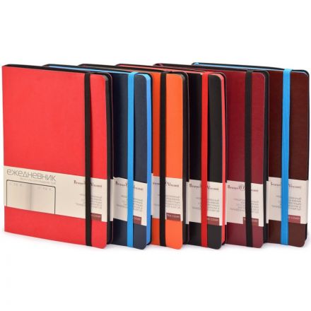 Ежедневник недатированный Bruno Visconti Megapolis Soft искусственная кожа А5 136 листов синий (голубой обрез, 144х212 мм)