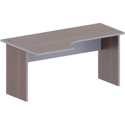 Стол Easy B левый (439,261) темный дуб/серый (560/570) Ш1600