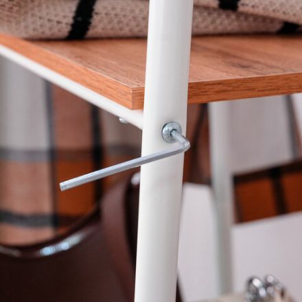 Вешалка-стеллаж "Скандинавия-1", 1470х1100х385 мм, 5 полок, металл/ЛДСП, белая/дуб, ГСС1 Б Вешалка-стеллаж "Скандинавия-1", 1470х1100х385 мм, 5 полок, металл/ЛДСП, белая/дуб, ГСС1 Б