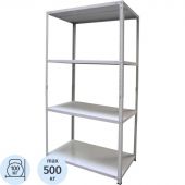 Стеллаж металлический SK6_MZ_СТФЛ 1800х700х300мм,4 полки,разб.стойка(grey)