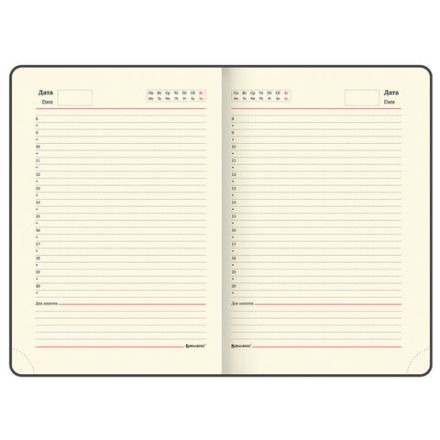 Ежедневник недатированный А5 138х213 мм BRAUBERG "Imperial" под кожу, 160 л., фиолетовый, 111854