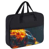 Папка на молнии с ручками BRAUBERG А4, 1 отделение, карман на молнии, 80 мм, "Speed increase", 273312