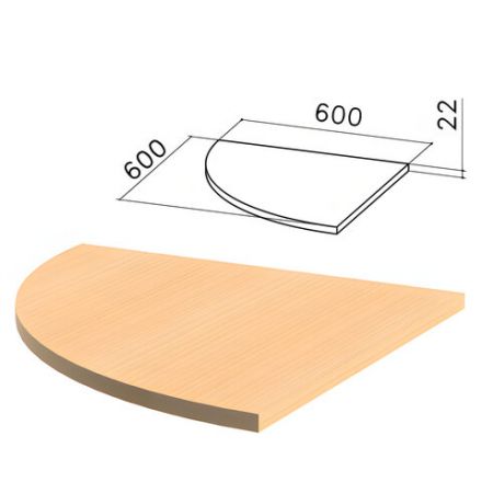 Стол приставной угловой "Монолит", 600х600х750 мм, БЕЗ ОПОРЫ (640137), цвет бук бавария, ПМ38.1 Стол приставной угловой "Монолит", 600х600х750 мм, БЕЗ ОПОРЫ (640137), цвет бук бавария, ПМ38.1