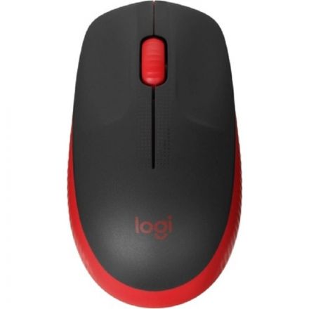 Мышь компьютерная Logitech M190, опт,беспров, USB, крас/чер