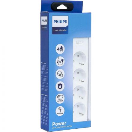 Сетевой фильтр Philips CHP2145WB/51 4р/3м, 10А, белый