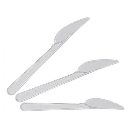 Нож одноразовый прозрачный, 18 см, ПС 2000шт./кор