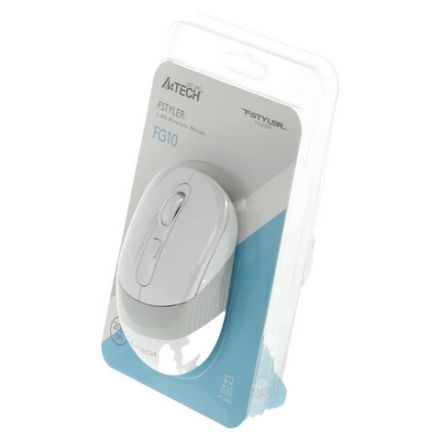 Мышь беспроводная A4TECH Fstyler FG10, USB, 4 кнопки, оптическая, белая, 1147569 Мышь беспроводная A4TECH Fstyler FG10, USB, 4 кнопки, оптическая, белая, 1147569