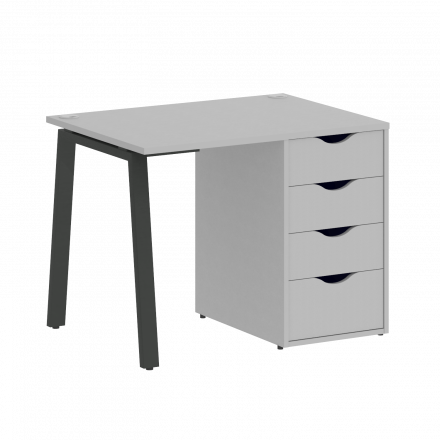 Home Office Стол письменный VR.SP-3-98.4.A Серый/Антрацит металл 980*720*750
