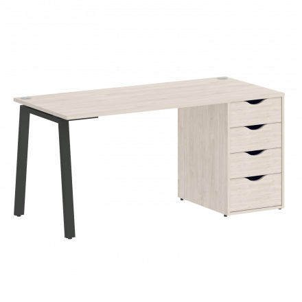 Home Office Стол письменный VR.SP-3-158.4.A Денвер светлый/Антрацит металл 1580*720*750