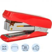 Степлер -мини Комус MSR2420 (№24/6-26/6) до 20 лист.,металл, красный Степлер -мини Комус MSR2420 (№24/6-26/6) до 20 лист.,металл, красный