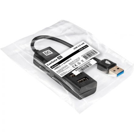 Концентратор USB хаб ExeGate (EX296923RUS) DUB-3213 4-в-1 черн Концентратор USB хаб ExeGate (EX296923RUS) DUB-3213 4-в-1 черн