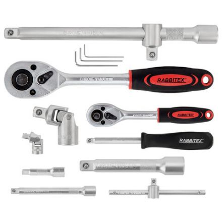 Набор инструментов для автомобиля, 108 предметов, пластиковый кейс, RABBITEX (РАББИТЕКС), 671339 Набор инструментов для автомобиля, 108 предметов, пластиковый кейс, RABBITEX (РАББИТЕКС), 671339