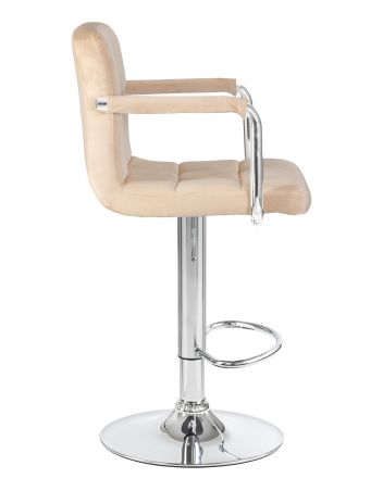 Набор 2 шт Стул барный DOBRIN KRUGER ARM, бежевый велюр (MJ9-10)