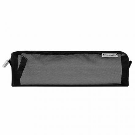 Пенал-тубус BRAUBERG, сетка, 22х5х5 см, черный, 272234