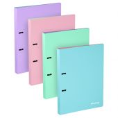 Папка на 2 кольцах Berlingo "Haze" А4, 24мм, 600мкм, D-кольца, с внутр. карманом, софт-тач, ассорти Папка на 2 кольцах Berlingo "Haze" А4, 24мм, 600мкм, D-кольца, с внутр. карманом, софт-тач, ассорти