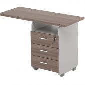 Тумба приставная Д_ Easy Contour 3ящ. с топом 1000х450 дуб шамони темный Тумба приставная Д_ Easy Contour 3ящ. с топом 1000х450 дуб шамони темный