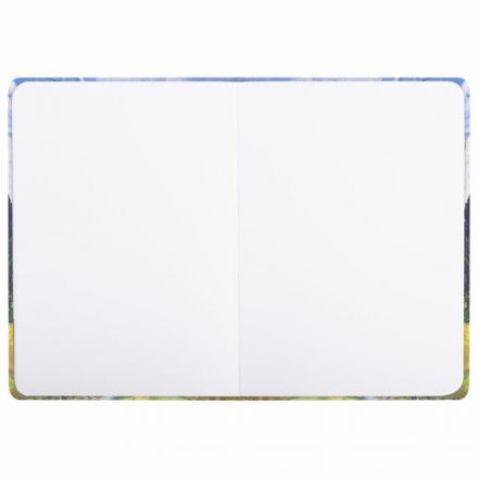 Скетчбук, белая бумага 160 г/м2, 145х203 мм, 64 л., резинка, твердый, BRAUBERG ART CLASSIC "Ван Гог", 114590