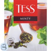 Чай TESS Minty черный с садовой и перечной мятой 1,5гx100пак Чай TESS Minty черный с садовой и перечной мятой 1,5гx100пак