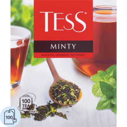 Чай TESS Minty черный с садовой и перечной мятой 1,5гx100пак