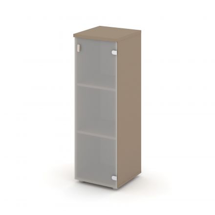 Estetica Шкаф сред. узкий прав. (1 сред. фасад стекло) ES.SU-2.4 (R) Латте/Сатин матовый 400*420*1207 Estetica Шкаф сред. узкий прав. (1 сред. фасад стекло) ES.SU-2.4 (R) Латте/Сатин матовый 400*420*1207