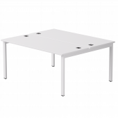 Бенч-система на 2 места Everprof EVO на металлокаркасе 1580х670(1370)x755 Белый/Белый