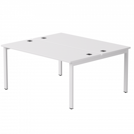 Бенч-система на 2 места Everprof EVO на металлокаркасе 1580х670(1370)x755 Белый/Белый