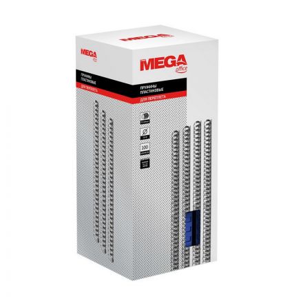 Пружины для переплета пластиковые Promega office 16 мм синие (100 штук в упаковке)