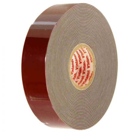 Клейкая лента двусторонняя акриловая 8049 Vintanet, цвет серый, 20 мм х 5 м