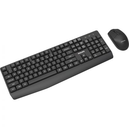 Набор клавиатура+мышь Philips (SPT6337B/60)беспр. 2.4GHz 104кл 1600dpi черн