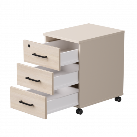 Тумба мобильная Everprof EVO 406х540х608 Кашемир/Кашемир/Дуб Соната