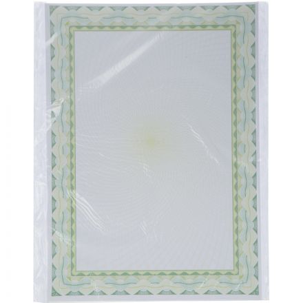 Сертификат-бумага А4 Attache 50 шт/уп зеленая рамка спираль ID6