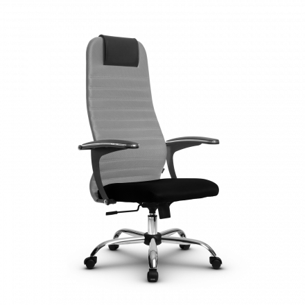 Кресло Метта SU-BU150-10 светло-серое/черное Ch