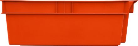 Ящик 600х400х200 сплошной с гладким дном, вес 1,7 кг  красный