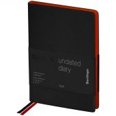 Ежедневник недатированный, В6, 136л., кожзам, Berlingo "Fuze", цветной срез, черный Ежедневник недатированный, В6, 136л., кожзам, Berlingo "Fuze", цветной срез, черный