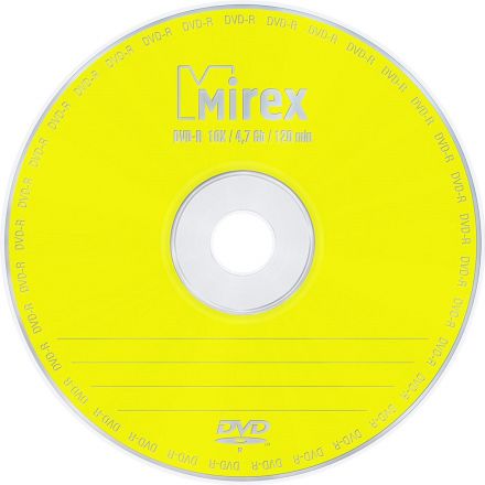 Носители информации DVD-R, 16x, Mirex, Cake/25, UL130003A1M (25 шт/уп)